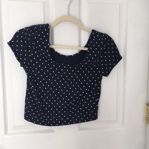 Polka dot crop top